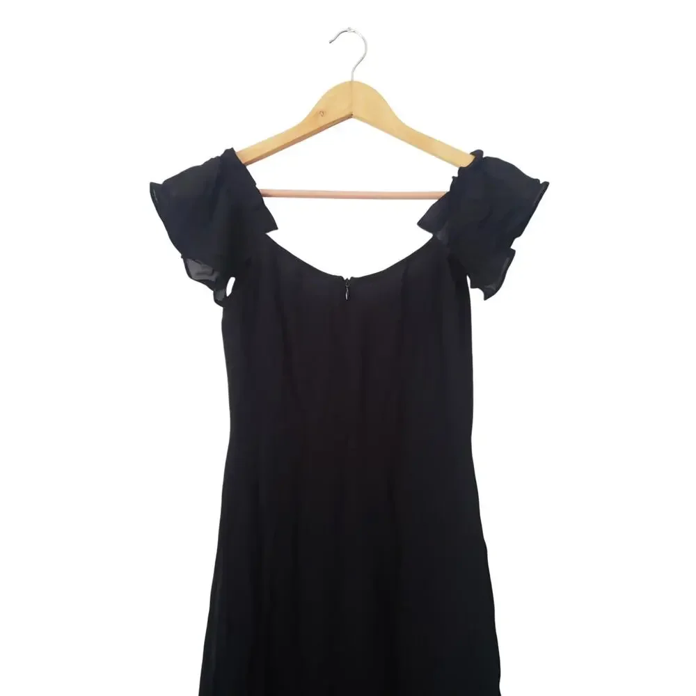 Reformation Butterfly Midi Dress Black Size 4